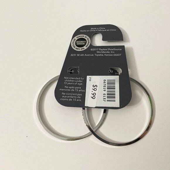 Minicci Silver Tone Hoop Earrings Lot of 2 - Picture 8 of 16